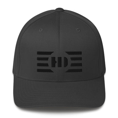 "Eclipse" - BLK - Flex Fit Closed Back Hat